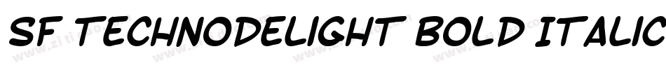 SF Technodelight Bold Italic字体转换